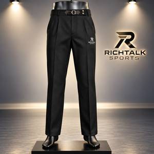Custom Men's Mid Waist Wool Worsted Tailored Slim Fit <b>Pants</b> <b>Straight</b> <b>Leg</b> Pleated Front Business Casual - Product Image 6