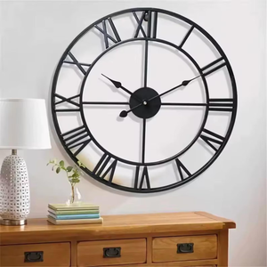 Modern Metal Wall <b>Clock</b>: Oversized Silent <b>Clock</b> with Numbers - Product Image 6