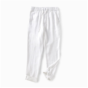 OEM Loose Lightweight Anti-Wrinkle Quick Dry Casual <b>Pant</b> Summer Plus Size Cotton & <b>Linen</b> Trouser - Product Image 5