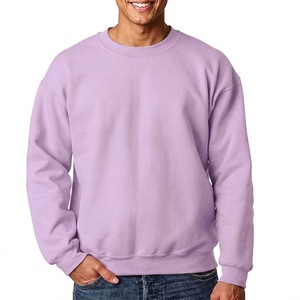 Sweat-shirt à col rond pour homme en molleton brossé doux, coupe classique, manches longues, uni, décontracté, pour l'automne et l'hiver - Product Image 5