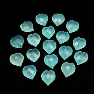 Calcedonia Acuática en Forma de Corazón de 10mm, Piedra Tallada Suelta para Joyería, Proveedor de Gemas al por Mayor, Piedras Preciosas a Granel - Product Image 6