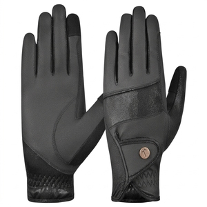 Equestrian Horse Riding Gloves Full <b>Finger</b> Windproof Summer Leather Drawstring Closure Outdoor Sports Horse Racing Unisex - Product Image 1