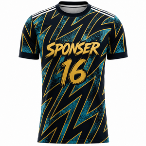 เสื้อฟุตบอลพิมพ์ลายแบบซับลิเมชั่น โพลีเอสเตอร์ 100% แห้งเร็ว แขนสั้น เสื้อทีมสำหรับฝึกซ้อม รับทำโลโก้และดีไซน์ตามสั่ง - Product Image 1