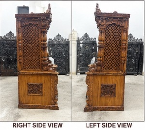 Large Size Designer <b>Mandir</b> for Hindu Pooja Room Traditional Wooden Temple for Home Large Teak Wood Temple for Home Sale - Product Image 4