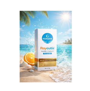 Protector Solar Glocutis Raycutis con Vitamina C, SPF50 PA+++, Amplio Espectro UVA UVB, Acabado Mate, Resistente al Agua, No Comedogénico, 50g - Product Image 1