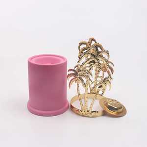 Ensemble brûleur d'encens en bois noir avec dôme perforé en métal et support trépied, diffuseur d'arômes de table - Product Image 5