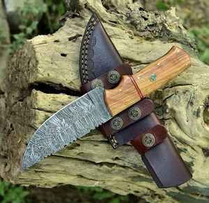 Cuchillo de Caza de Acero de Damasco Hecho a Mano de Alta Calidad, Cuchillo de Supervivencia para Exteriores de Grado Industrial, Cuchillo para Acampar - Product Image 6