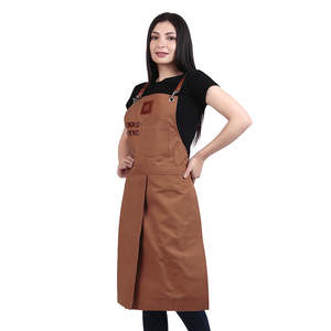 Tablier de cuisine vintage en toile véritable multi-poches pour femme, en cuir véritable de qualité supérieure, réglable - Product Image 3