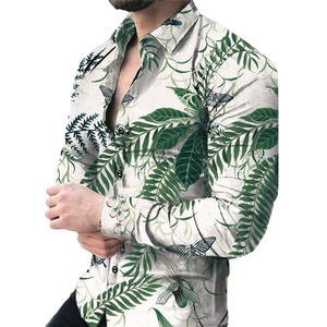 Camisa Estampada para Hombre, Manga Larga, Un Solo Botón, Otoño, 100% Algodón, Superventas, Precio Económico, Venta al Por Mayor, OEM, a la Moda, para Exportación - Product Image 1