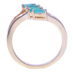 Wedding Wear 925 Sterling Silver Gold Plated Jewelry <b>Emerald</b> Gemstone Women Wear Classic <b>Ring</b> - Product Image 3