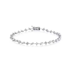 Moissanite Diamond <b>Bracelet</b> for Women and Men, Mix Cut Diamond <b>Bracelet</b> For Wedding, White Gold moissanite <b>Bracelet</b> - Product Image 2