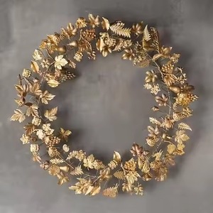 Colourful Flower Design Premium <b>Christmas</b> Decorative Wreath Hanging Garland For Home Indoor Wall And Door Decoration Use Wreath - Product Image 2