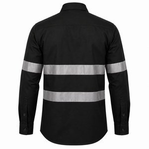 Custom Logo Mens Construction Wear High Visibility Tape Dual Chest Pockets Button Down <b>Shirt</b> Safety Wear <b>Shirt</b> Welding <b>Shirt</b> - Product Image 2