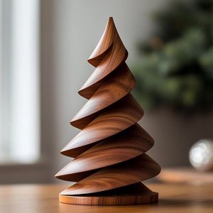 Sculpture en bois de table pour la décoration de la maison Figurine et jouet de Noël - Product Image 2