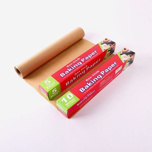 Rouleau de papier cuisson antiadhésif 5M & 10M, papier sulfurisé de qualité alimentaire enduit de silicone pour la cuisson et la pâtisserie - Product Image 1