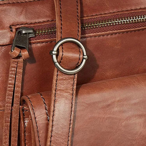 Women's Genuine Leather Crossbody Bag <b>Envelope</b> Shape Flap Closure Tassel Decoration Classic Style Daily Use - Product Image 6