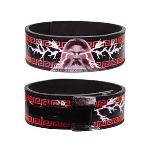 Ceinture de levage en cuir de vachette noire 10 mm avec levier, boucle à dégagement rapide en acier inoxydable, support central robuste, ceintures de haute qualité - Product Image 3