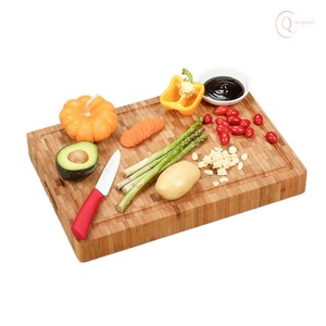 Planche à découper multifonctionnelle en bois pour légumes, fruits, viande, pain avec design antibactérien écologique, compatible lave-vaisselle - Product Image 2