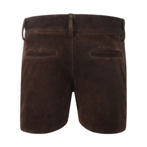 Shorts en daim marron de qualité supérieure pour femmes, style western vintage, bermudas en cuir véritable, fournisseur et fabricant en gros - Product Image 3