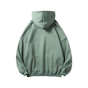 Custom 400 GSM Heavyweight Fleece Hoodie Blank Oversized <b>Pullover</b> with Drop Shoulders and Puff Print Logo For Unisex - Product Image 4