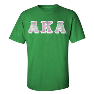 Camiseta AKA Personalizada en Sarga Verde Kelly con Aplique de Letras AKA Bordadas, Manga Corta, Algodón, Informal - Product Image 1