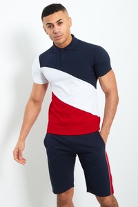 Ensemble décontracté léger pour homme GENERSA SPORTS : T-shirt à manches courtes en velours côtelé noir uni et short à taille élastique - Product Image 6