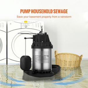 Pompa Acqua Sommergibile in Acciaio Inossidabile da 1/2 HP, 3960 GPH, Cavo da 33 Piedi, Interruttore a Galleggiante Automatico, Scarico NPT da 1 1/2 Pollici, Motore DC - Product Image 2
