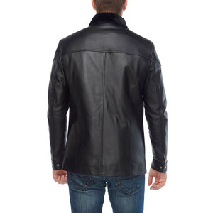 Solid Color Casual Wear <b>Men</b> <b>Leather</b> <b>Jacket</b> Streetwear New Fashion Comfortable <b>Men</b> <b>Leather</b> <b>Jacket</b> - Product Image 5
