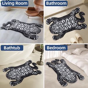 Alfombra de Baño Ultra Suave con Diseño de Tigre Tibetano, Antideslizante, Linda y Elegante, Absorbente, con Diseño Animal - Product Image 6