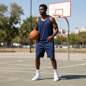 กางเกงบาสเก็ตบอลชาย 6 นิ้ว สไตล์ไฮสตรีท เอวสูง ยางยืดด้านหน้า โลโก้ ผ้าฝ้ายผสมโพลีเอสเตอร์ 220 กรัม พิมพ์ลายตามสั่ง รวดเร็ว - Product Image 6