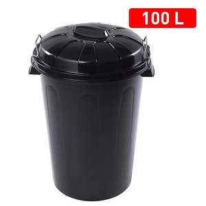 Cubo de Basura Negro de 100L, Contenedor de Residuos - Product Image 3