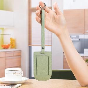 Étiquette de bagage en cuir PU avec boucle réglable, fente de confidentialité, pour valise, cadeau promotionnel d'entreprise - Product Image 3