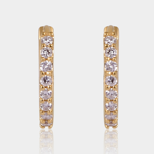 Pendientes de Aro de Oro Sólido de 9k con Diamantes CVD Cultivados en Laboratorio, Corte Brillante, Engaste Pavé, Joyería de Lujo para Mujer, Regalo de Aniversario de Bodas, Fiesta - Product Image 2