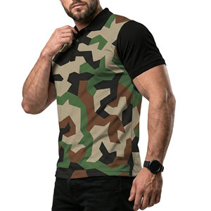 Camisetas Polo de Camuflaje para Hombre OEM ODM, Logotipo Personalizado, Impresión por Sublimación, Precio al por Mayor, Camiseta Polo Tejida de Talla Grande para Hombre - Product Image 3