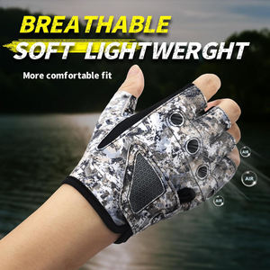 Gants de pêche professionnels respirants à demi-doigts, légers, antidérapants, extensibles, adaptés à la chasse et à la pêche en plein air - Product Image 4