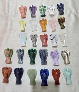 Natural Crystal <b>Angel</b> Figurine Hand Carved Gemstone Statue Polished Healing <b>Ornament</b> for Home Decor Gift - Product Image 6