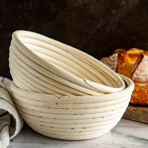 Handmade Round Rattan Proofing <b>Basket</b> with Cloth Liner for Artisan Sourdough <b>Bread</b> Dough Rising Vietnam Wholesaler - Product Image 1