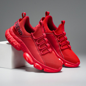 Chaussures de course tendance pour hommes, avec empeigne en maille respirante, classiques à lacets, polyvalentes, légères, nouvelles, grandes tailles, chaussures de sport pour hommes - Product Image 3