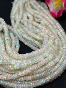 Ethiopian <b>Opal</b> Gemstone Beads Medium Quality 4-5mm Multi Fire Roundel Natural Plain Beads 15.5 Inches Mehrajudin Gems Third - Product Image 5