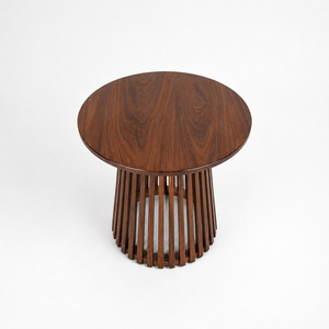 Modern Terrace Durable Solid Teak Water Resistant Nusa Slatted <b>Coffee</b> <b>Table</b> Outdoor Accent <b>Table</b> <b>Walnut</b> Finish - Product Image 2