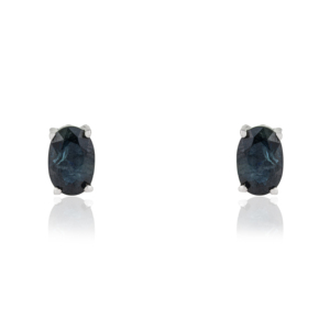 New Arrivals Oval Cut Natural Blue Sapphire 925 Sterling <b>Silver</b> September Birthstone <b>Stud</b> <b>Earrings</b> For Women's - Product Image 1