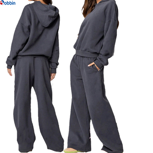 Conjunto Deportivo de Invierno Personalizado con Logotipo para Mujer, Sudadera con Estampado de Lazo y Pantalones Deportivos, Ropa Casual de Calle, Ropa Deportiva Informal - Product Image 4