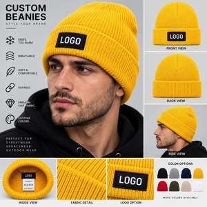 Gorro Unisex con Bordado a Mano, Parche con Logotipo, Adorno de Pedrería, Diseño de Letras, Transpirable e Impermeable, Gorro Casual de Invierno - Product Image 6
