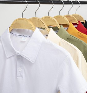 เสื้อเชิ้ตเด็กผ้าฝ้ายลำลองอเนกประสงค์ ยูนิเซ็กซ์ สีพื้น ปกเสื้อ แขนสั้น ถักนิตติ้ง 180 กรัม มีไซส์ใหญ่ กลาง เล็ก - Product Image 2