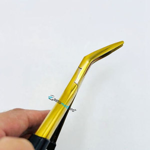Custom Brand Name Gold Plasma Curved Surgical Grade Stainless Steel Professional Hair <b>Extension</b> Styling Pliers for <b>Micro</b> Nano - Product Image 6