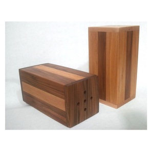Natural Acacia Wood Salt and Pepper Shaker <b>Set</b> with Classic Design for Hotel and Restaurant Tables - Product Image 4