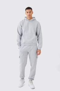 Survêtements décontractés de haute qualité, ensembles de pantalons de survêtement et de sweats à capuche unisexes pour hommes, personnalisables, 100% coton, poids lourd, coupe classique - Product Image 4