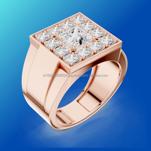 Riza flame jewels 10K Gold Plated <b>Pearl</b> Open <b>Ring</b> for men - Product Image 1