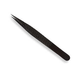Pinzas Profesionales de Acero Inoxidable con Punta Recta Dentada de Zona Industries para Extensiones de Pestañas 3D de Volumen, 11 cm - Product Image 3