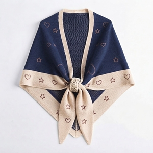 Ponchos de Lana de Cachemira Sólidos y Elegantes para Mujer, Capas Tejidas, Chales de Pashmina, Bufandas Multifuncionales - Product Image 4